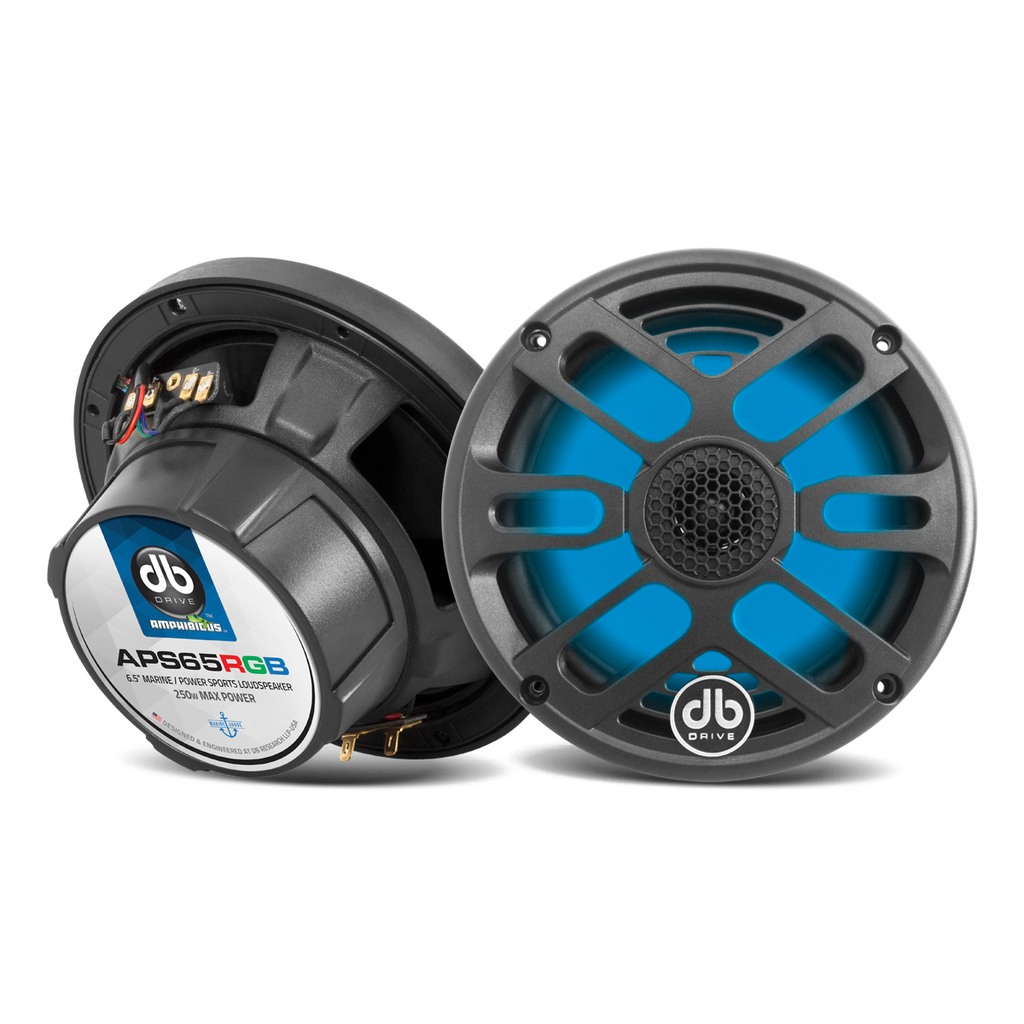 Bocinas Coaxiales Marinas DB Drive APS65RGB 90W RMS 6.5 Pulgadas 2 Vías