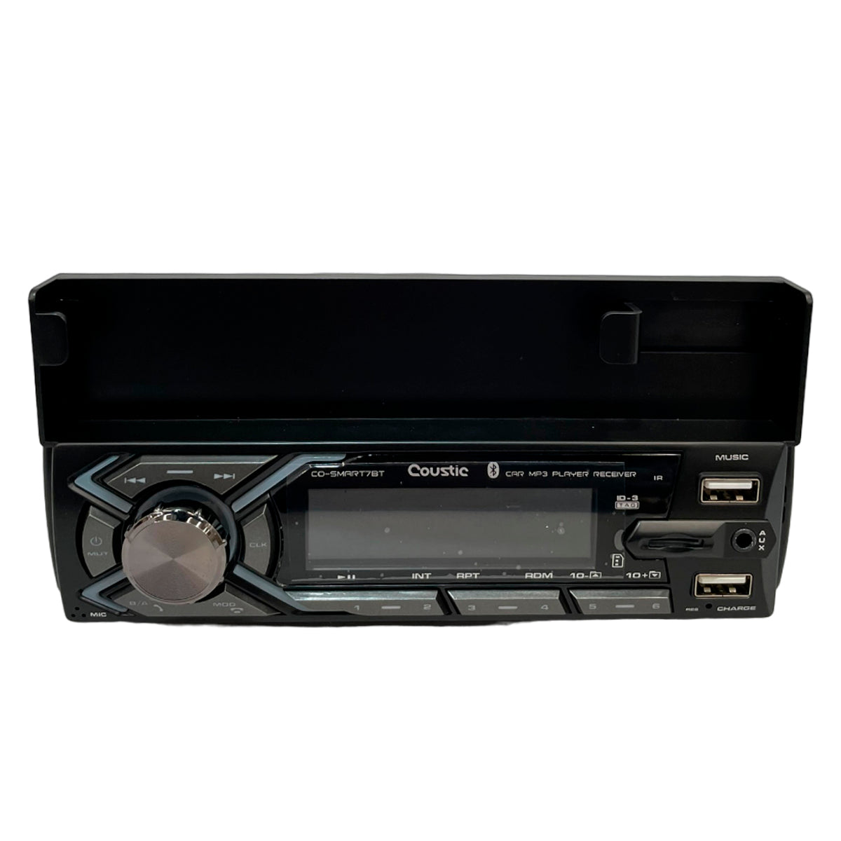 Autoestéreo COUSTIC 1DIN BT 2USB C/SOPORTE PARA CEL - CO-SMART7BT