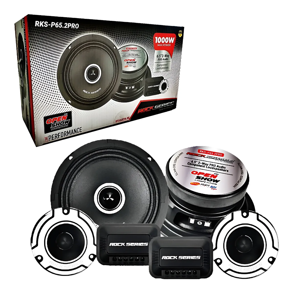 Set De Medios 6.5 Pulgadas Rockseries Rks-p65.2pro 1000w