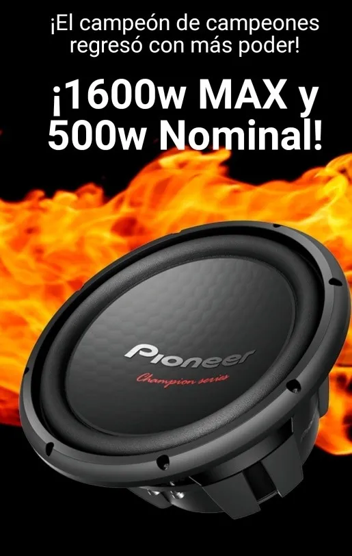 Subwoofer 12 Pulgadas Pioneer  Tsw312 D4 1600w Doble bobina