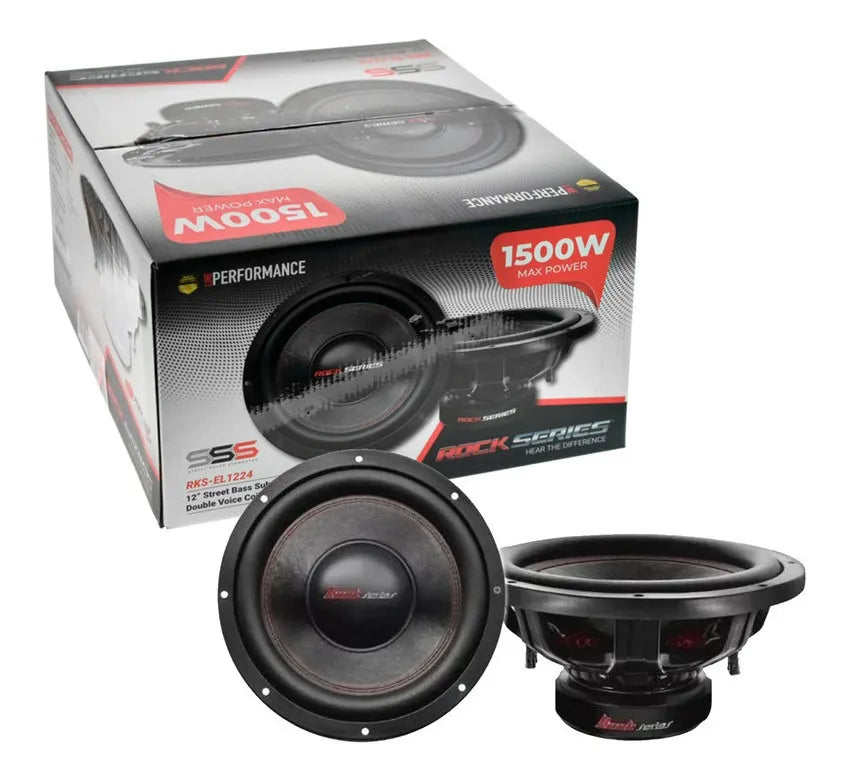 Subwoofer ROCK SERIES 12" DVC 4 Ohms 750/1500W MAX RKS-EL1224