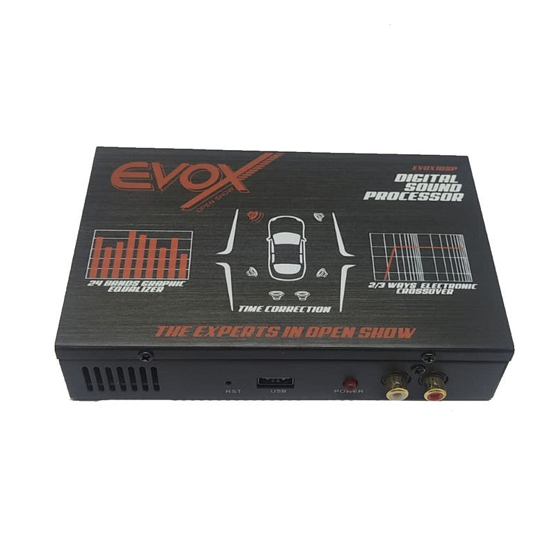 Ecualizador EVOX DSP, EQ 24 BANDAS, 2CH IN, 6CH OUT, BT - EVX1DSP