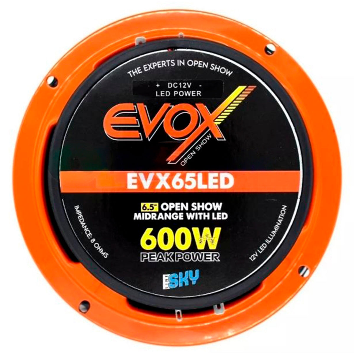 MEDIO RANGO EVOX CON LED 6.5" 300W/600W 8 Ohm – EVX65LED
