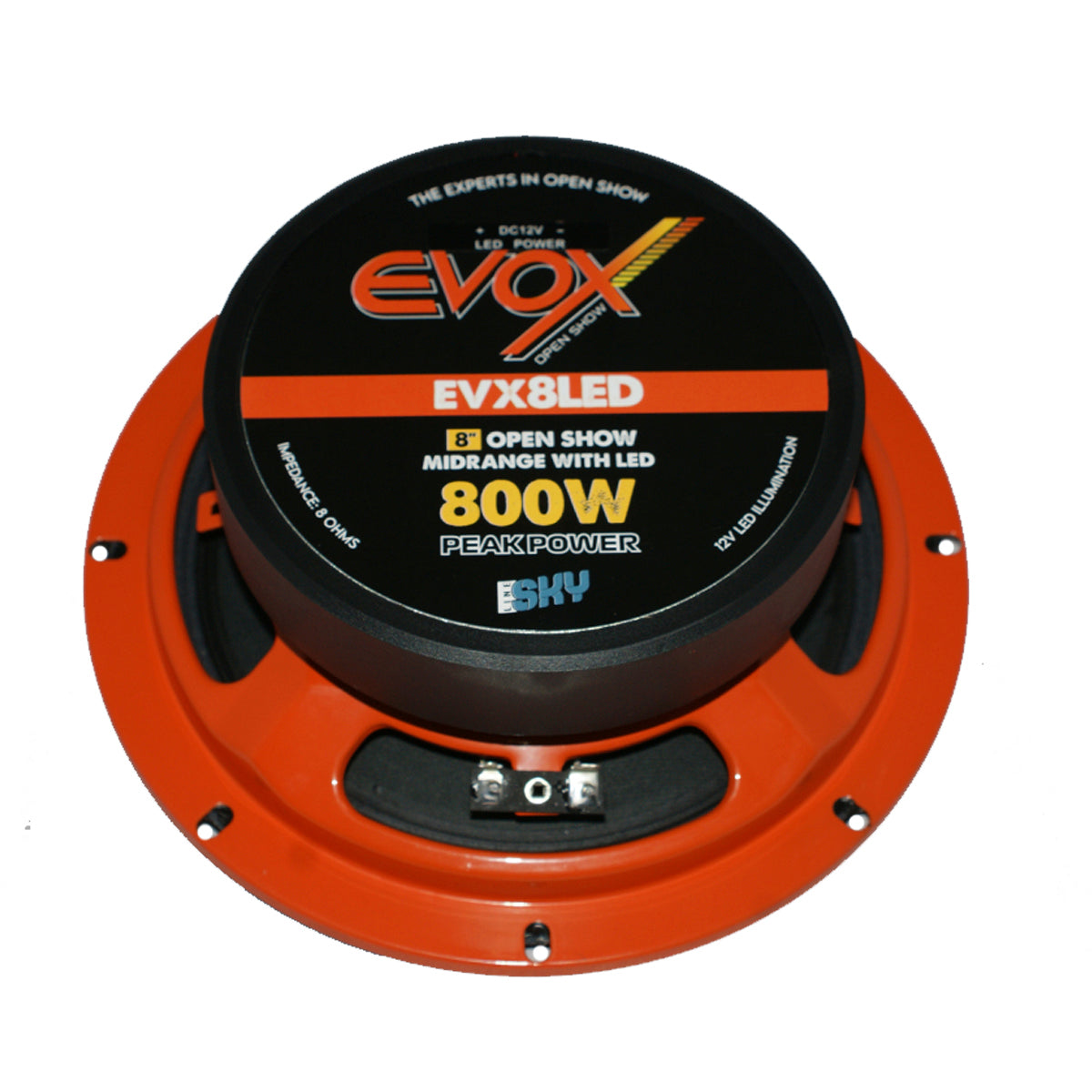 MEDIO RANGO EVOX CON LED 8" 400W/800W 8 Ohms – EVX8LED