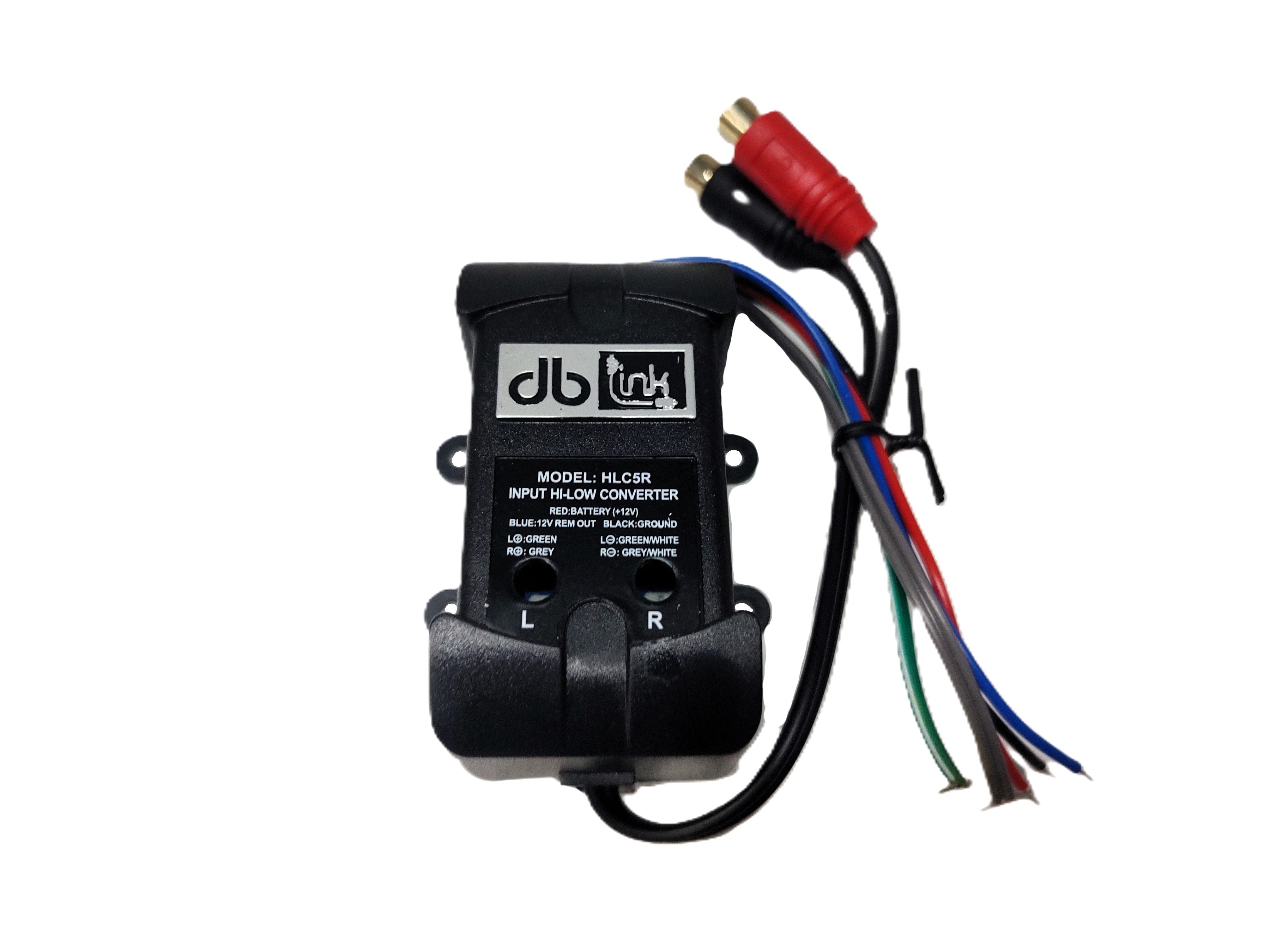 Convertidor De Alta A Baja Hi-low Db Link Hlc5r Con Salida De Disparo Remoto 2 Canales Rca 12 Volts Negro