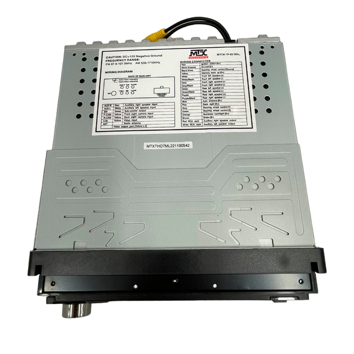 Autoestereo MTX 1 DIN Pantalla Motorizada 7" ML BT 4V 50WX4 - MTX-THD7ML