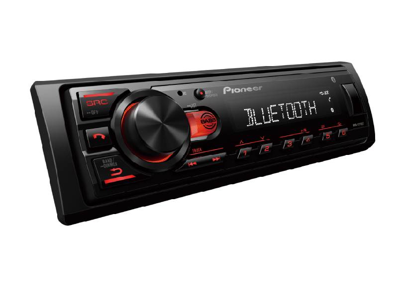 Autoestéreo Pioneer Mvh-s235bt 1din Bluetooth 50wx4 Color Negro