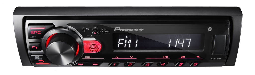 Autoestéreo Pioneer Mvh-s235bt 1din Bluetooth 50wx4 Color Negro