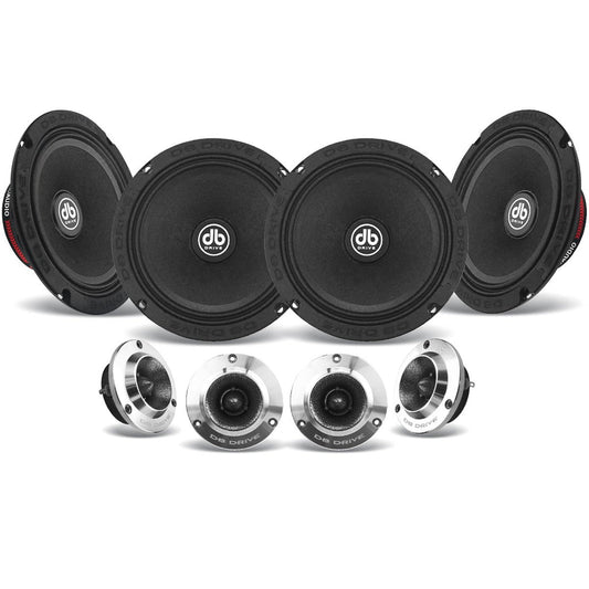 Set de Medios DB Drive PRO6k4MT 200w RMS  6.5 Pulgadas 4 Ohms 2 Vías