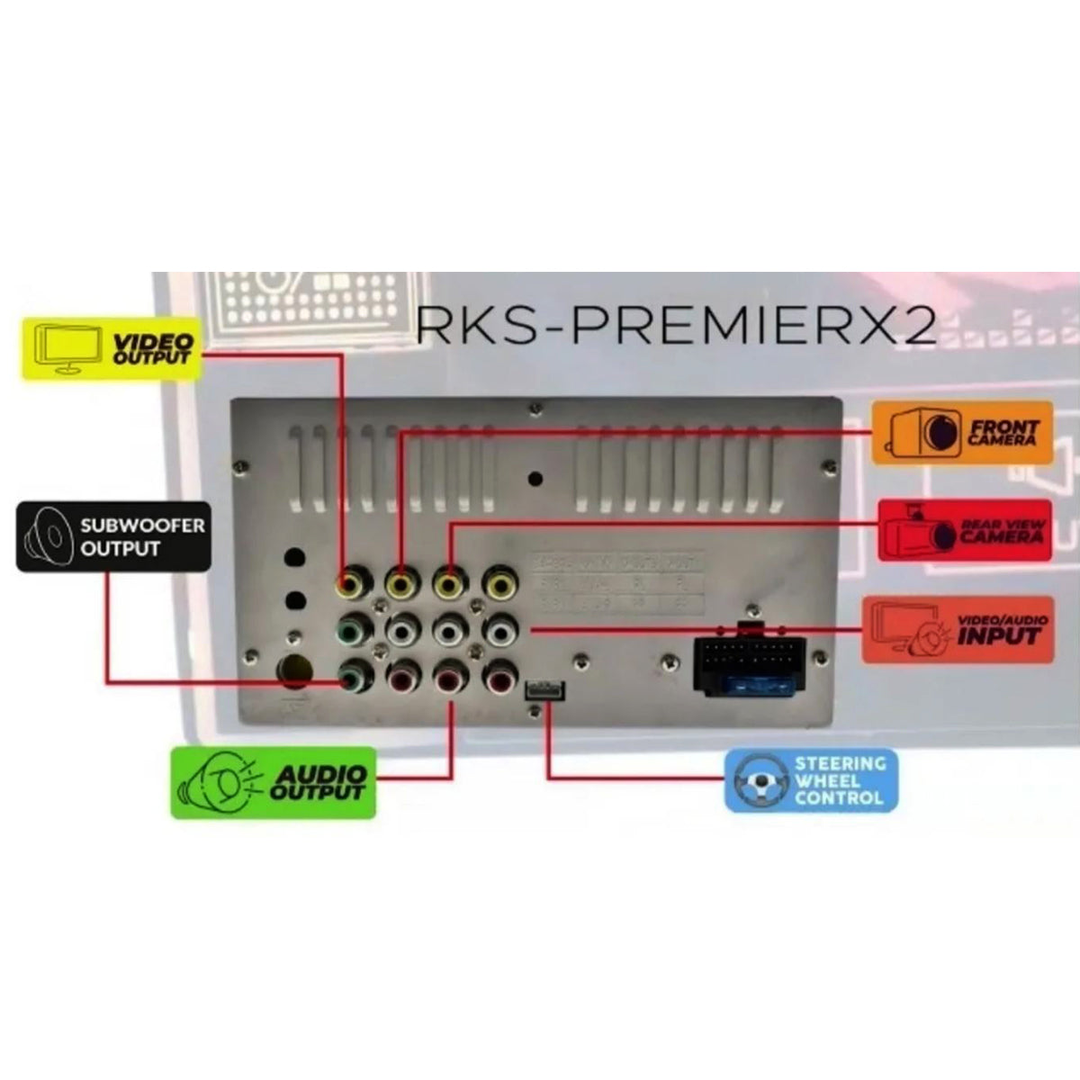 Autoestéreo ROCK SERIES 2 Din Premium con DVD, APP Control y Bluetooth – RKS-PREMIERX2
