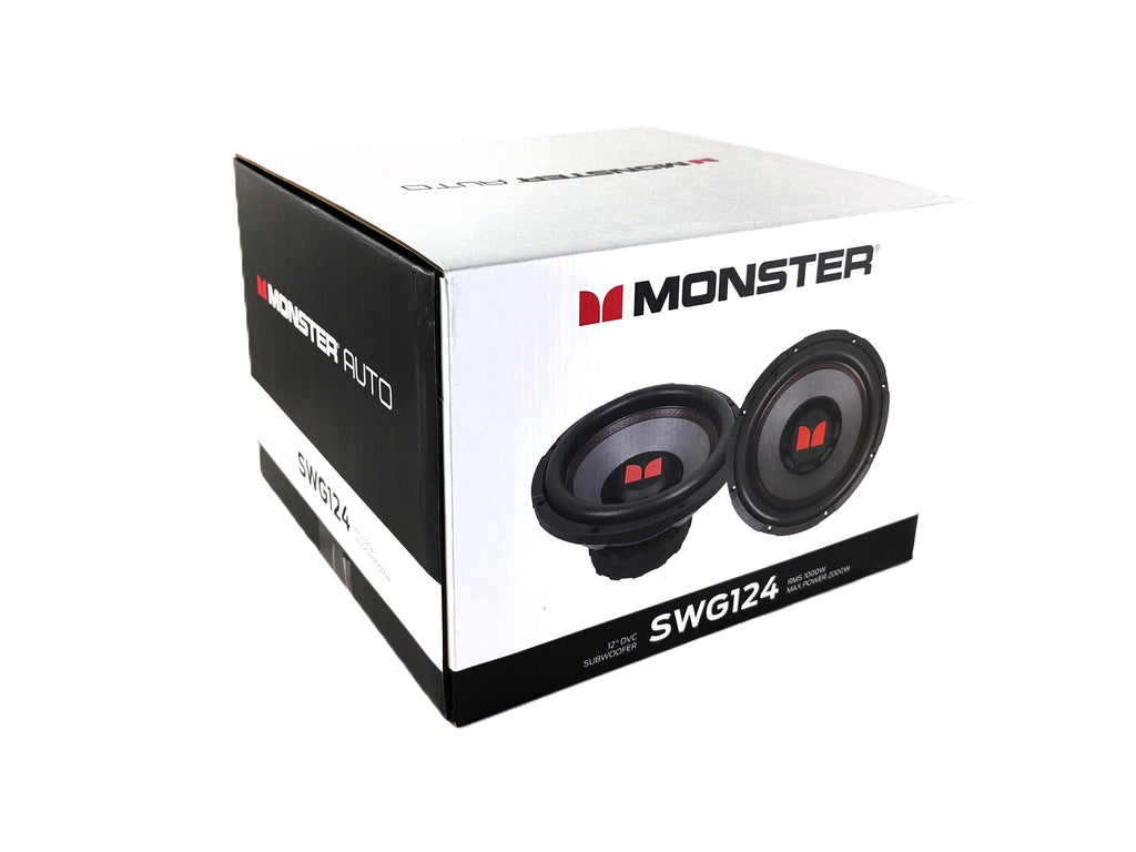 Subwoofer Monster Auto SWG124 1000w RMS 12 Pulgadas 4 + 4 Ohms - Doble Bobina / Pro Audio