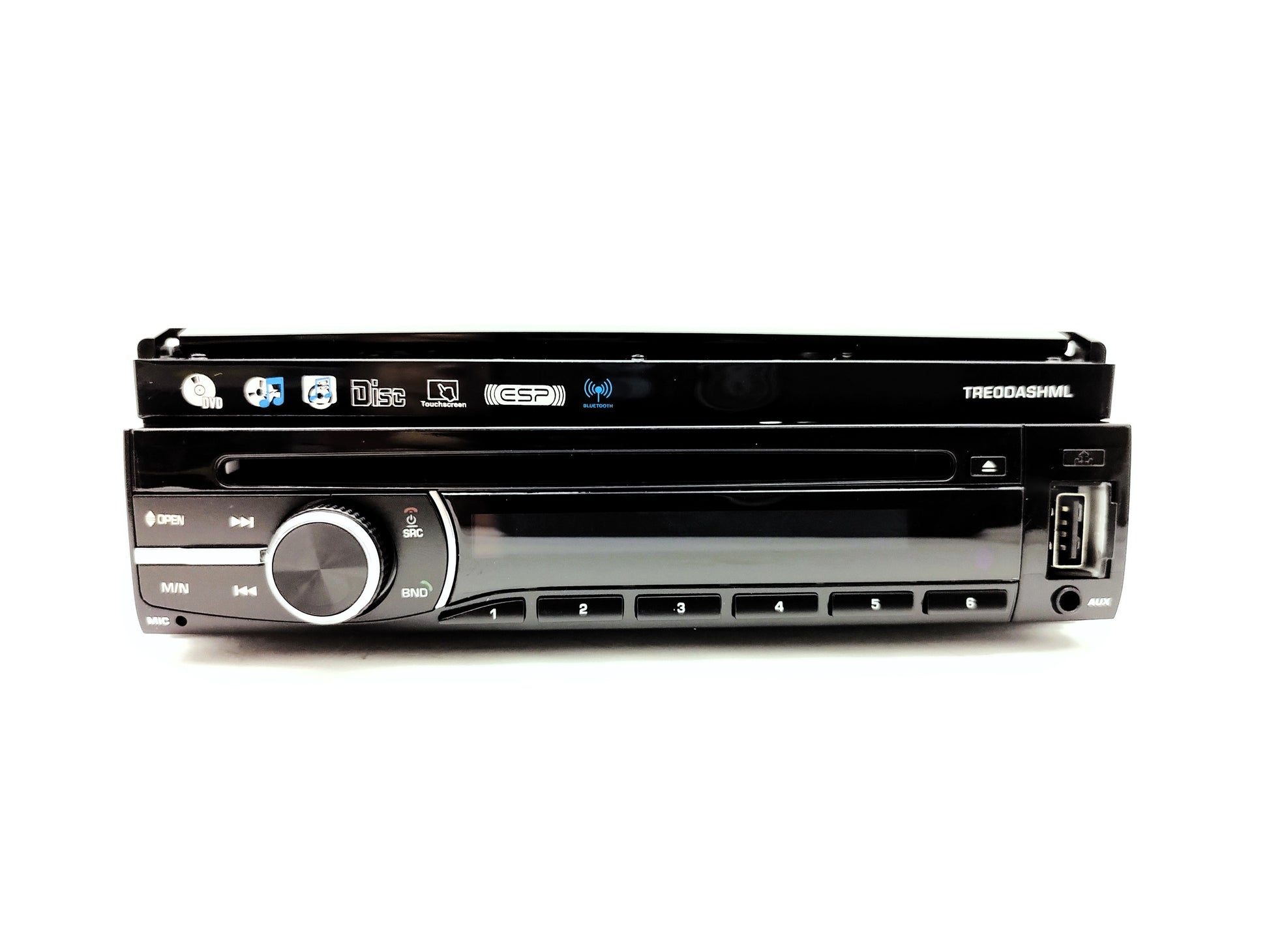 Autoestéreo 1 DIN pantalla motorizada de 7" 1 DIN con GPS/BT/Mirror Link – TREODASHML