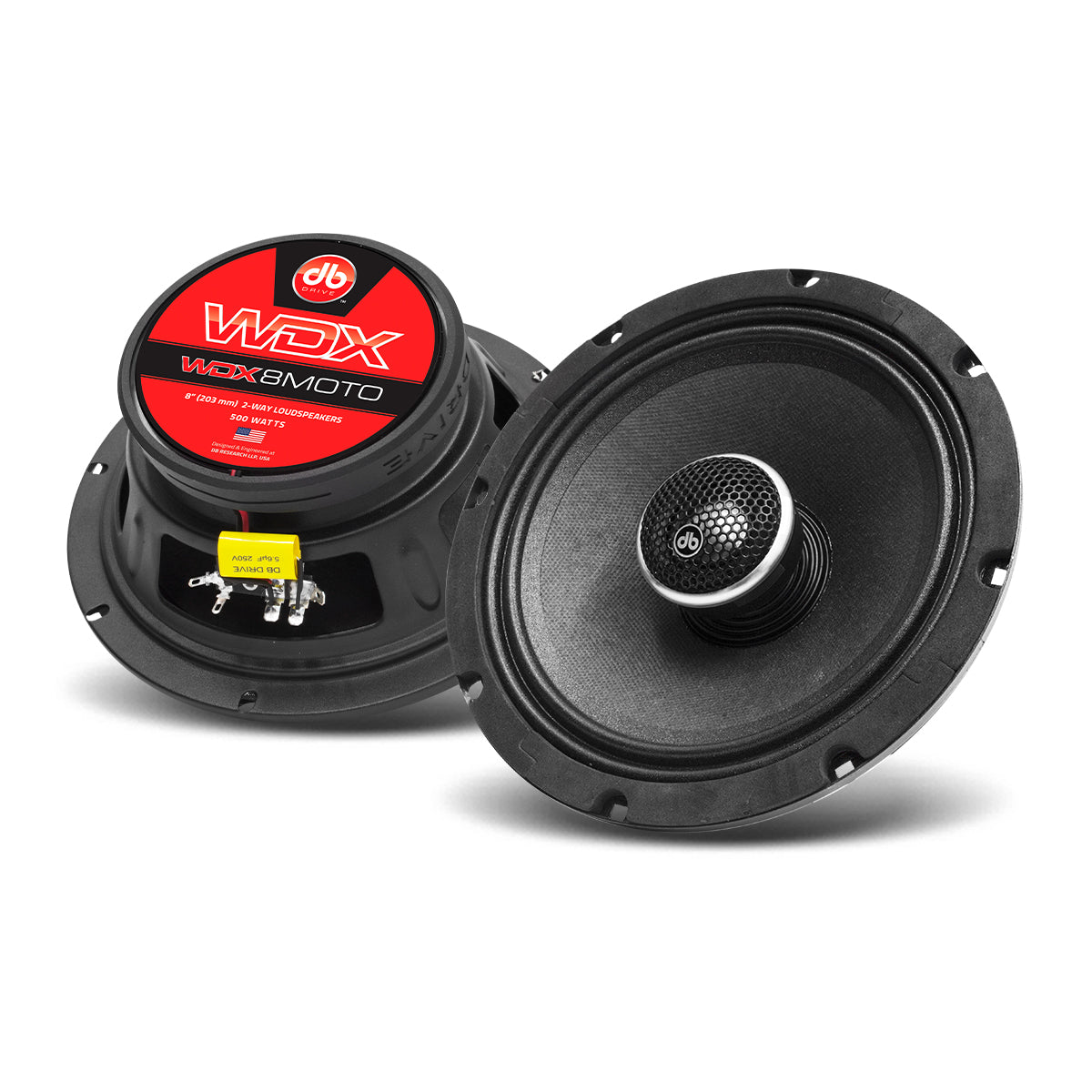 Bocinas Coaxiales Marinas DB Drive WDX8MOTO 250W RMS 8 Pulgadas 4 Ohms