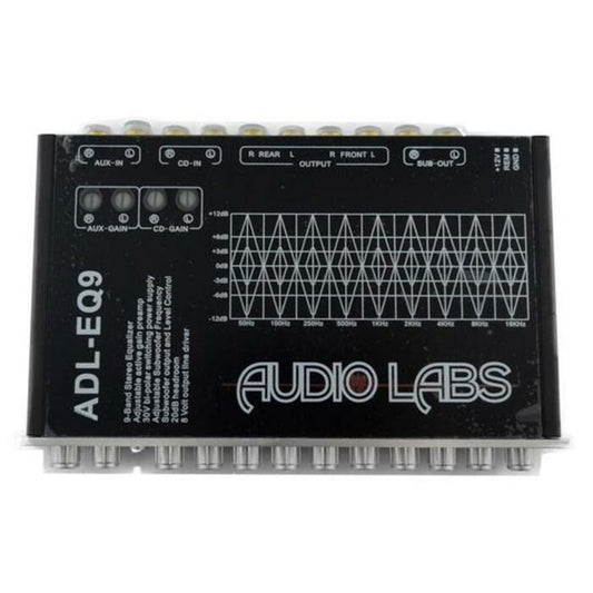 Ecualizador AUDIO LABS de 9 Bandas Q-Parametric con salida de 8V ADL-EQ9