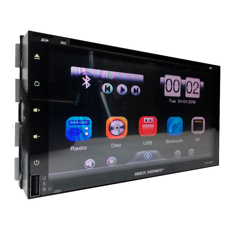 Autoestéreo ROCK SERIES 2 Din de 6.95" con DVD y Pantalla Touch LCD – RKS-4500D