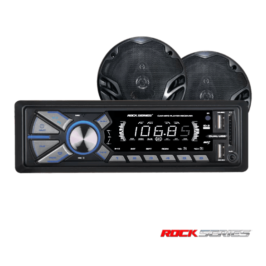 Autoestéreo ROCK SERIES 1 DIN 2USB BT APP + BOCINAS 6.5" - RKS-PK375BT