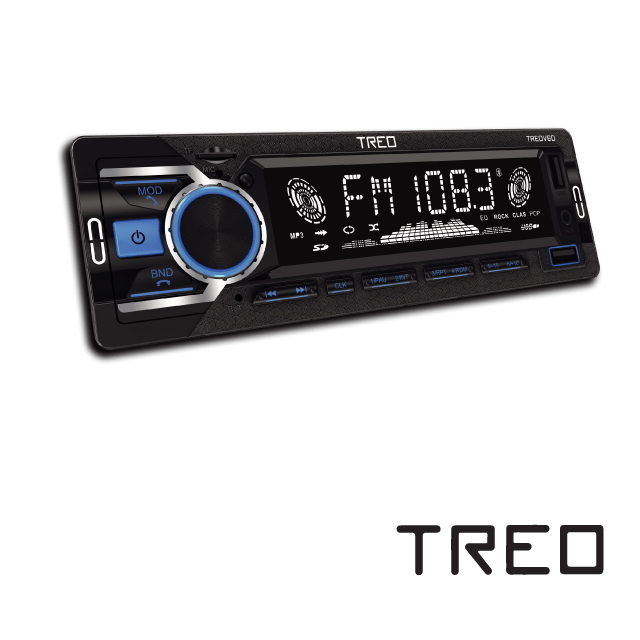 Autoestéreo TREO 1 DIN APP/MP3/USB/BT 6V RGB – TREOV6D